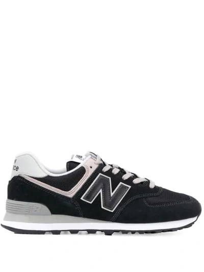 New Balance Panel-detail Logo Patch Sneakers In Black
