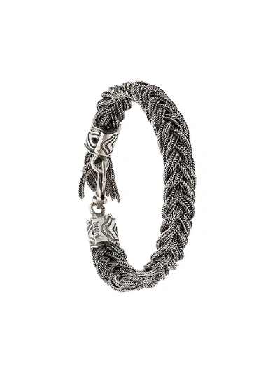 Emanuele Bicocchi Rope Woven Bracelet - Silver