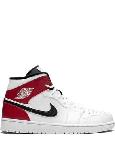 Jordan Air  1 Mid Sneakers In White/black-gym Red