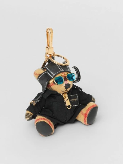 Burberry Thomas Bear Charm In Flight Suit In Antique Yellow