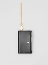 BURBERRY Monogram Motif Leather Wallet with Detachable Strap