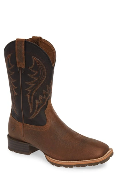 Ariat Hybrid Rancher Cowboy Boot In Earth/ Tack Room Black