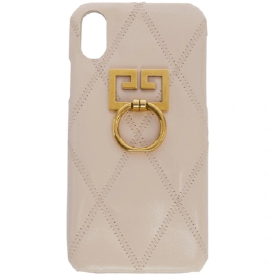 Givenchy Quilted Leather Iphone X/xs Case In 680 Pale