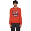 KENZO KENZO RED LIMITED EDITION EMBROIDERED TIGER SWEATSHIRT