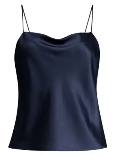 Alice And Olivia Harmon Drapey Camisole In Navy