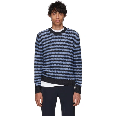 Prada Striped Knit Sweater - 蓝色 In Blue