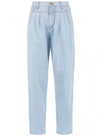 Amapô Ice Cropped Jeans In Blue