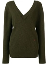 VICTORIA BECKHAM DOUBLE V-NECK JUMPER