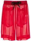 À LA GARÇONNE CHIFFON SHORTS