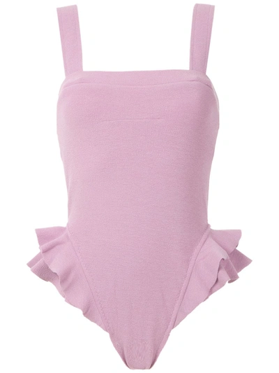 Clube Bossa Lavender Ruffle Trim Swimsuit In Pink