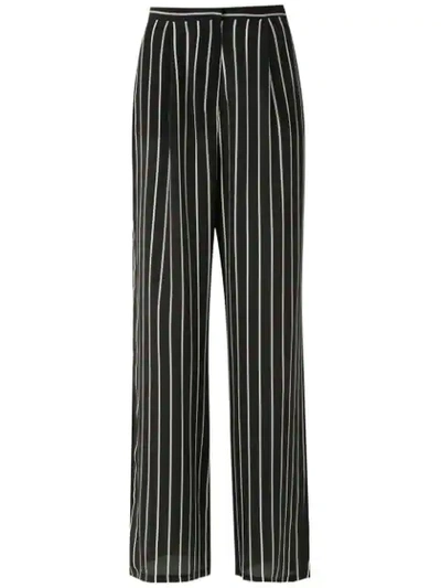 Adriana Degreas Striped Trousers In Black