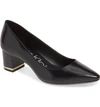 Calvin Klein Nita Womens Leather Slip On Pointed Toe Heels In Black Leather