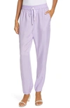 Tibi Drawstring Jogger Pants In Lavender
