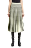 PROENZA SCHOULER PLEATED MERINO WOOL MIDI SKIRT,R1937264KY15512228