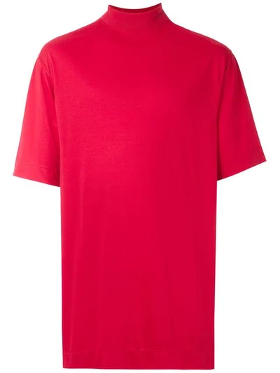 À La Garçonne 高领t恤 - 红色 In Red