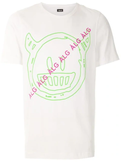 Àlg Camiseta Oversized Smile - 白色 In White