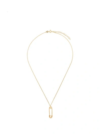 True Rocks Safety Pin Pendant Necklace In Gold