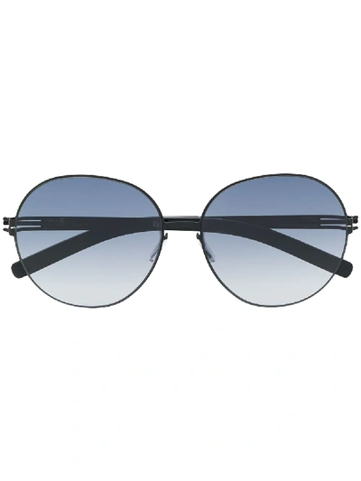 Ic! Berlin Round Frame Sunglasses - Black