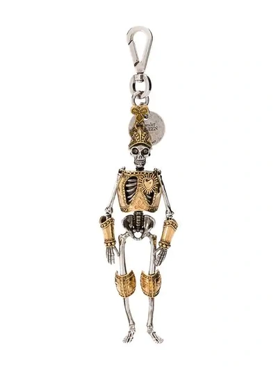Alexander Mcqueen Warrior Skeleton Charm In Gold