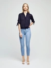 L Agence Isa Blouse In Midnight