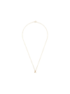 DAOU 18KT YELLOW GOLD KISS DIAMOND PAVE PENDANT NECKLACE