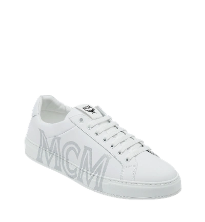 Mcm Women's Low Top Trainers In Leather In White