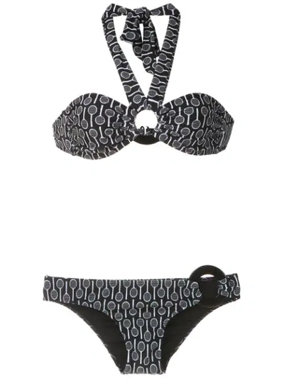 Adriana Degreas Printed Bikini Set In Black