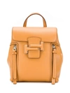 TOD'S TOD'S CLASSIC FOLDOVER BACKPACK - NEUTRALS