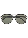 Cartier C Décor Oversized-frame Sunglasses In Black