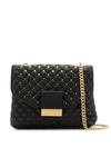 Visone Alice Studded Mini Shoulder Bag - Black In Black