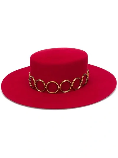 Saint Laurent Andalusian Felt Hat - 红色 In Red