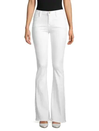 Frame Le High Flared Jeans In White