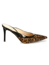 GIANVITO ROSSI WOMEN'S LEOPARD-PRINT LEATHER MULES,0400010488647