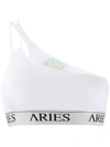 ARIES ARIES ONE-SHOULDER BRA TOP - WHITE