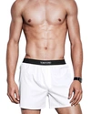 Tom Ford Icon Boxer Shorts In White Shiny Silk In White