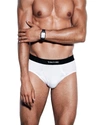 Tom Ford Mens White Branded-waistband Fitted Pack Of Two Stretch-cotton Briefs L In White
