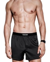 TOM FORD MEN'S SILK JACQUARD LOGO BOXERS,PROD220940020