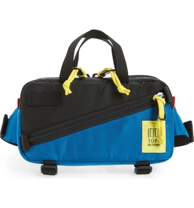 Topo Designs Mini Quick Pack Belt Bag In Blue/black