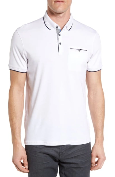 Ted Baker Derry Slim Fit Polo In White