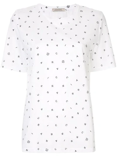 Nina Ricci Printed Cotton-jersey T-shirt In White