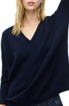 JCREW V-NECK BOYFRIEND CASHMERE SWEATER,H0764