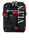 VALENTINO GARAVANI VALENTINO MESSENGER BAG IN BLUE,CAMO,RED,VENT-MY35