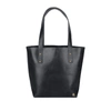 MAHI LEATHER Ladies Black Leather Tote Handbag In Buffalo Leather