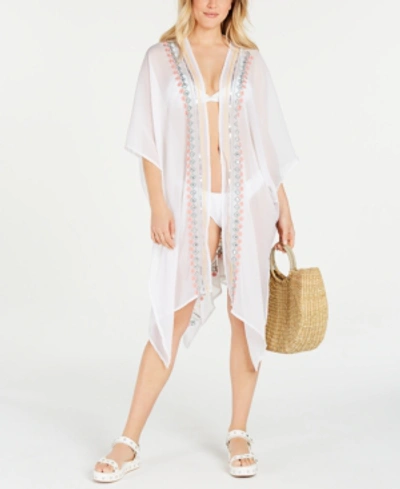 Betsey Johnson Sea And Be Seen Boho Cover-up Topper In Pastel