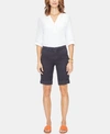 Nydj Tummy-control Cuffed Bermuda Shorts In Black