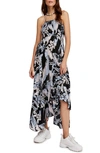 Free People Heat Wave Floral-print Maxi Dress In Black