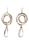 ALEXIS BITTAR HAMMERED COIL LUCITE DEWDROP EARRINGS,AB92E032000