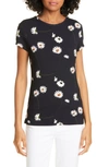TED BAKER DAISY PRINT FITTED TEE,155844-FLORELE-WMB