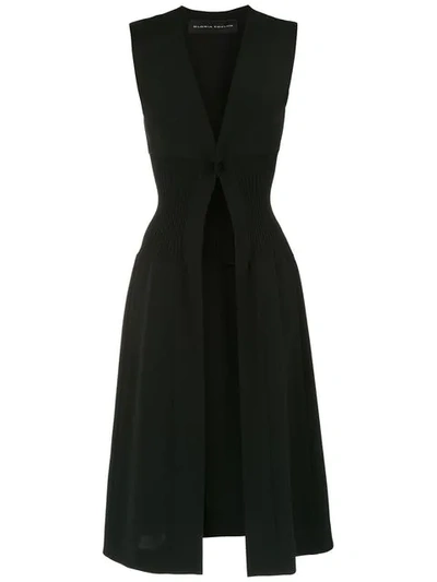 Gloria Coelho Long-line Waistcoat In Black