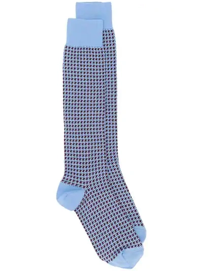 Marni Patterned Socks In Blue